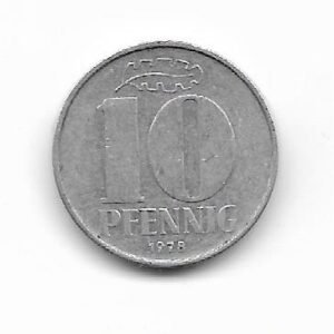 Alemania (Rep. Democratica) 10 Pfennig 1978 KM 10