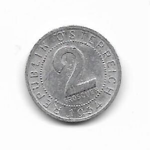 Austria 2 Groschen 1954 KM 2876