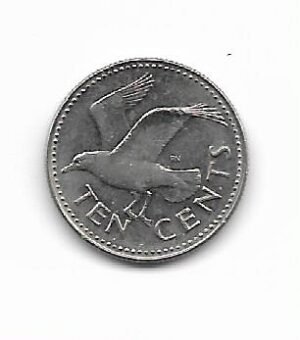 Barbados 10c 1987 KM 12