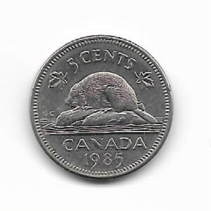 Canada 5 cent 1985 KM 60.2a