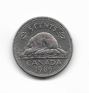 Canada 5 cent 1985 KM 60.2a