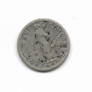 Filipinas 10 cvos 1919 KM 169 (USA) Plata