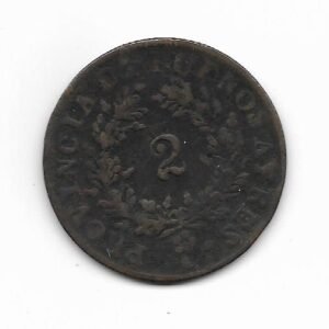 Argentina - Buenos Aires 2 reales 1845 CJ 19.1