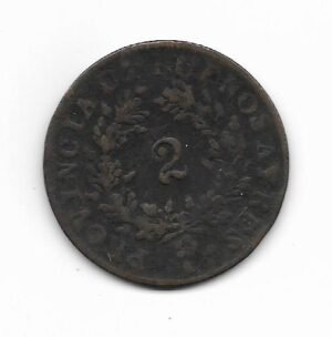 Argentina - Buenos Aires 2 reales 1845 CJ 19.1