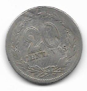 Argentina 20 centavos 1897