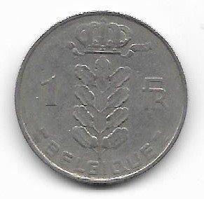Belgica 1 franc 1951 KM 142.1