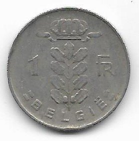 Belgica 1 franc 1952 KM 143.1