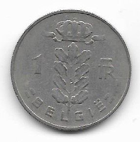Belgica 1 franc 1953 KM 143.1