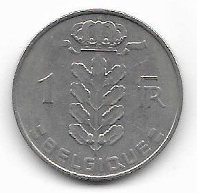 Belgica 1 franc 1967 KM 142.1
