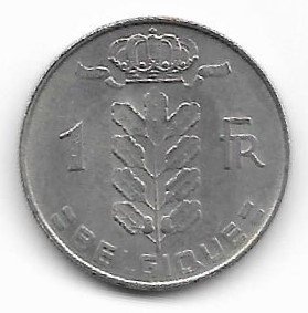 Belgica 1 franc 1971 KM 142.1