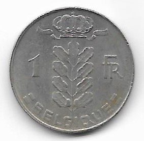 Belgica 1 franc 1975 KM 142.1