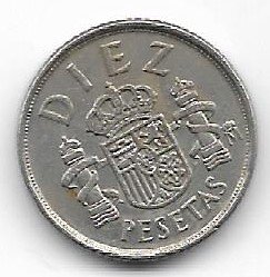 España 10 pesetas 1985 KM 827