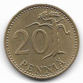 Finlandia 20 Pennia 1968 KM 47