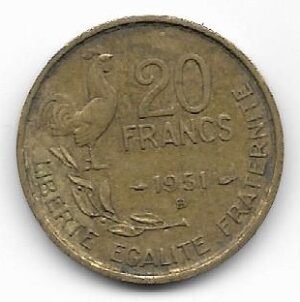 Francia 20 francos 1951B