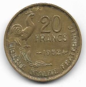 Francia 20 francos 1952 KM 917.1