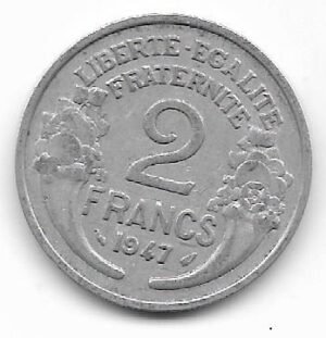 Francia 2 francos 1947 KM 886A.1