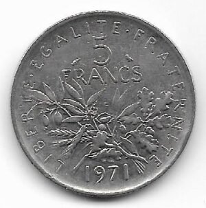 Francia 5 francos 1971 KM 926.A.1
