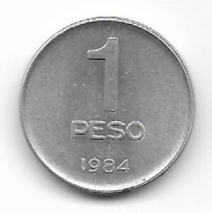 Argentina 1 peso 1984 sin ventanas