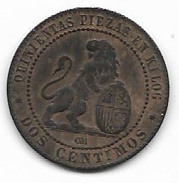España 2 cmos 1870 KM 661