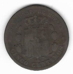 España 5 cmos 1877 KM 674