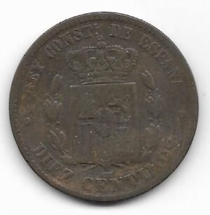 España 10 cmos 1877 KM675