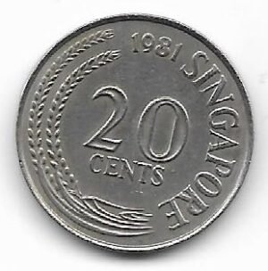 Singapur 20 cents 1981 KM 4