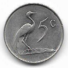 Sudafrica 5 cents 1965 KM 67.2
