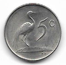 Sudafrica 5 cents 1969 KM 67.1