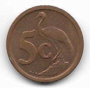 Sudafrica 5 cents 1990 KM 134