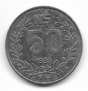 Uruguay 50 N$ 1989