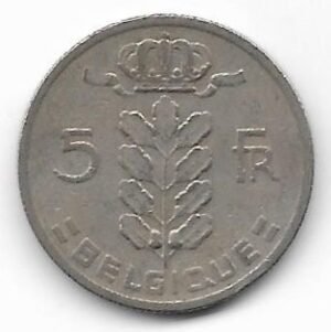 Belgica 5 francos 1967 KM 134.1