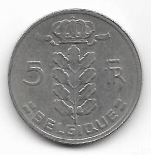 Belgica 5 francos 1969 KM 134.1
