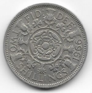 Gran Bretaña Florin 1966 Elizabeth II KM 906
