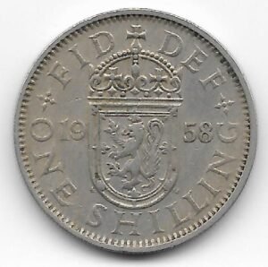 Gran Bretaña shilling 1958 Elizabeth II KM 905