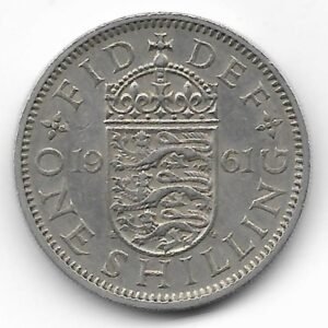 Gran Bretaña shilling 1961 Elizabeth II KM 904