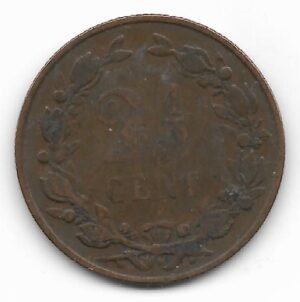 Holanda 2 1/2 cents 1880 KM 108.1