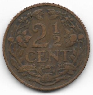 Holanda 2 1/2 cents 1916 KM 150