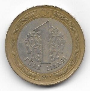 Turquia 1 lira 2013 KM 1244
